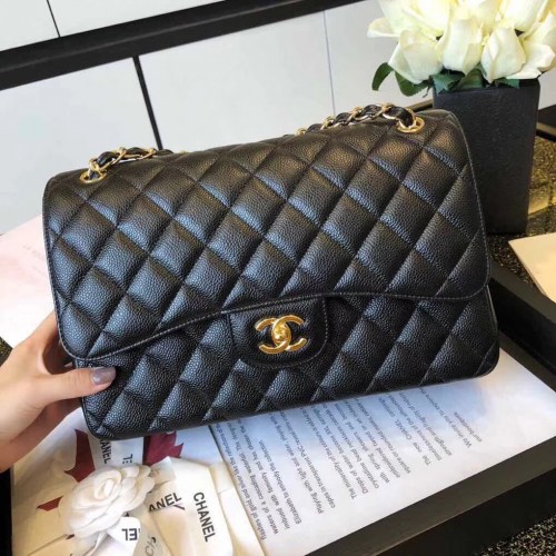 Chanel jumbo 30cm caviar cjb344555